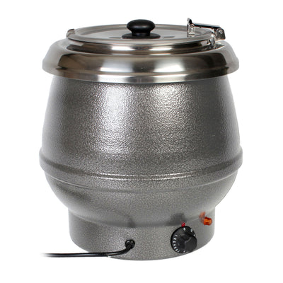 Thunder Group SEJ31000TW 10 Quart Soup Warmer Hinged Lid Aluminum with Stainless Steel