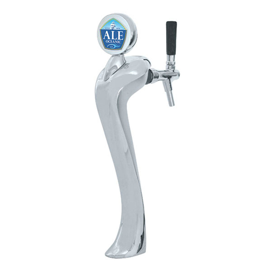 Micro Matic 6601-C-A-M Sexy Draft Beer Tower – 1 Faucet – Chrome Finish – Medallion Style – Air-Cooled – NSF Certified
