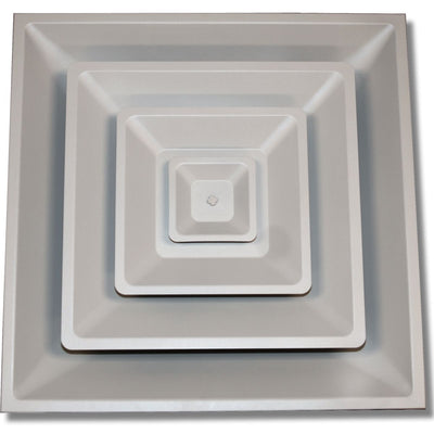 Shoemaker FTD-10, 10 Ceiling Diffuser, White Steel Ceiling Air Vent, FTD Series