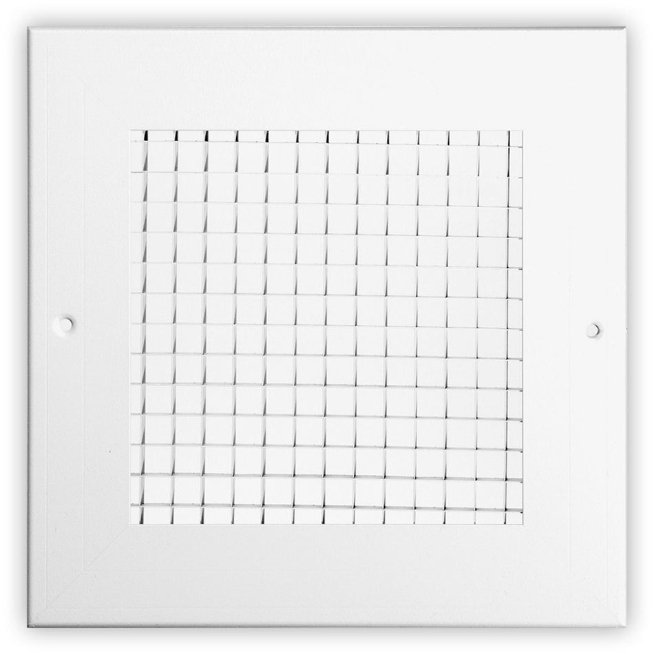 Shoemaker 600-12X12, 12x12 Return Air Grille, White Aluminum Wall & Ceiling Vent Cover, 600 Series