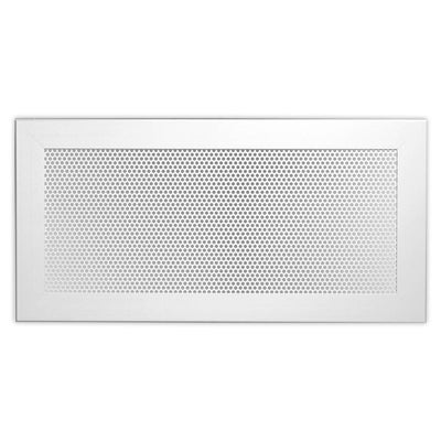 Shoemaker 600PT-1X2, 10x22 Perforated Return Air Grille, White Aluminum Wall & Ceiling Vent Cover, 600PT Series
