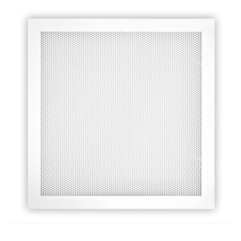 Shoemaker 600PT-2X2, 24x24 Perforated Return Air Grille, White Aluminum Wall & Ceiling Vent Cover, 600PT Series