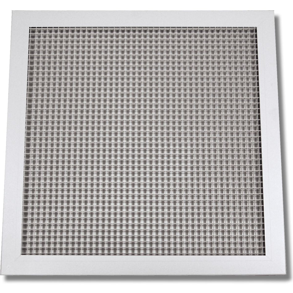 Shoemaker 600T-2X2, 24x24 Return Air Grille, White Aluminum Wall & Ceiling Vent Cover, 600T Series