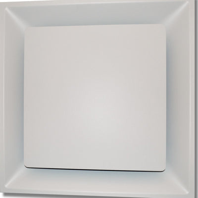Shoemaker HL-8, 8 Ceiling Diffuser, White Steel Ceiling Air Vent, HL Series