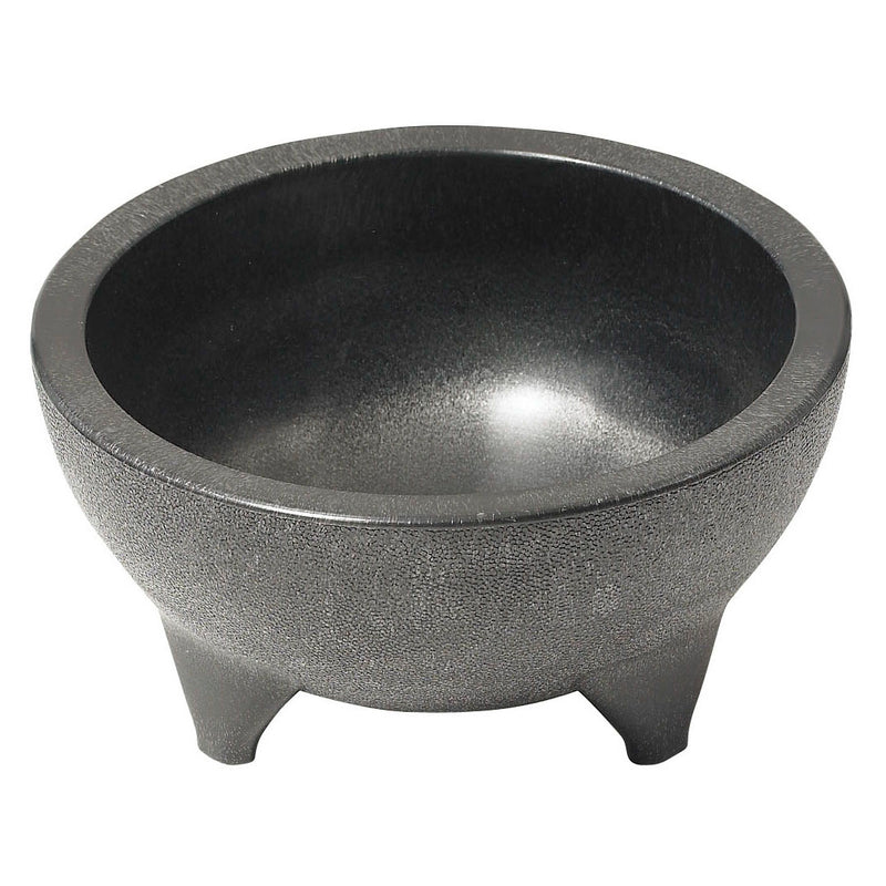 Winco PMSB-56 56 Oz Molcajete Salsa Bowl Dishwasher Safe Polypropylene Black