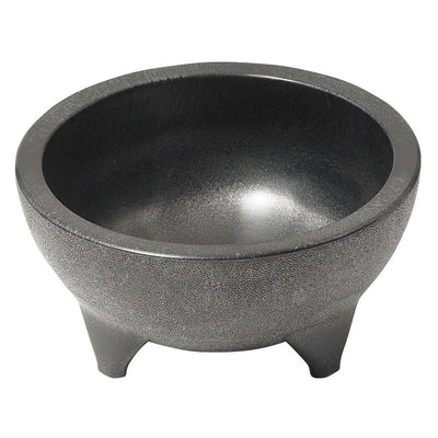Winco PMSB-56 56 Oz Molcajete Salsa Bowl Dishwasher Safe Polypropylene Black