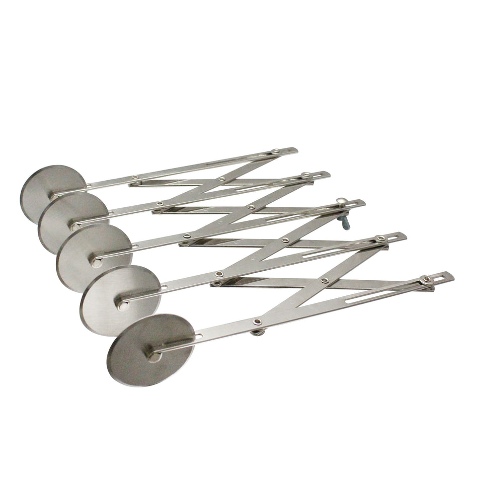 5-Wheel Adjustable Dough Divider, Stainless Steel, No Dishwashing