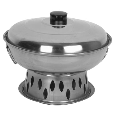 Thunder Group SLAL02A 9 Inch Diameter Wok Chafer Set With Lid Stainless Steel