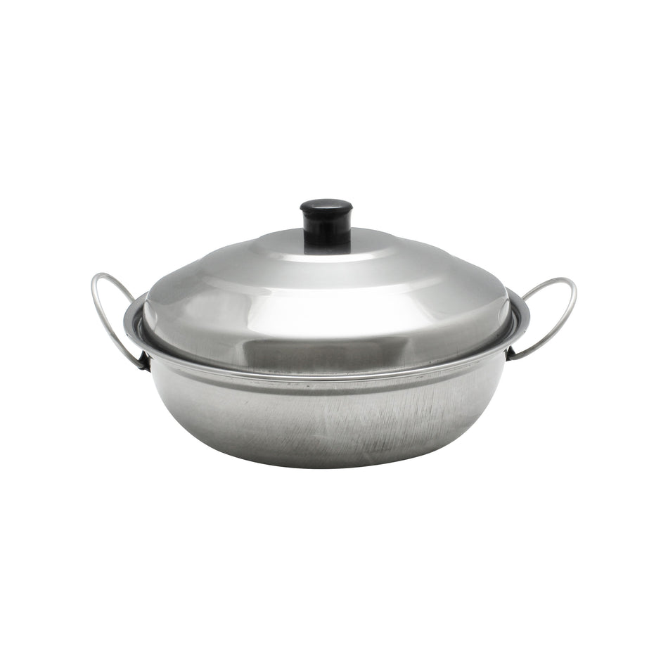 10" Alcohol Wok Body, Stainless Steel 18/0