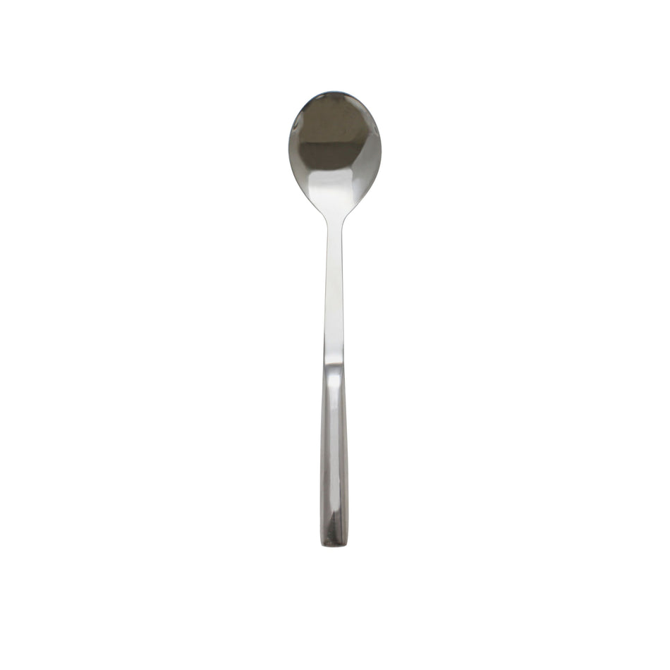 Thunder Group SLBF001 12 Inch Serving Spoon Solid with Finger Grip Design Stainless Steel