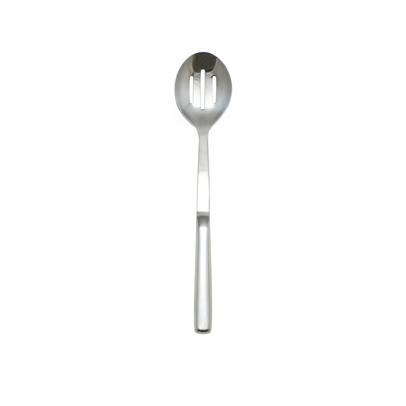 Thunder Group SLBF002 12 Inch Slotted Serving Spoon with Finger Grip Stainless Steel