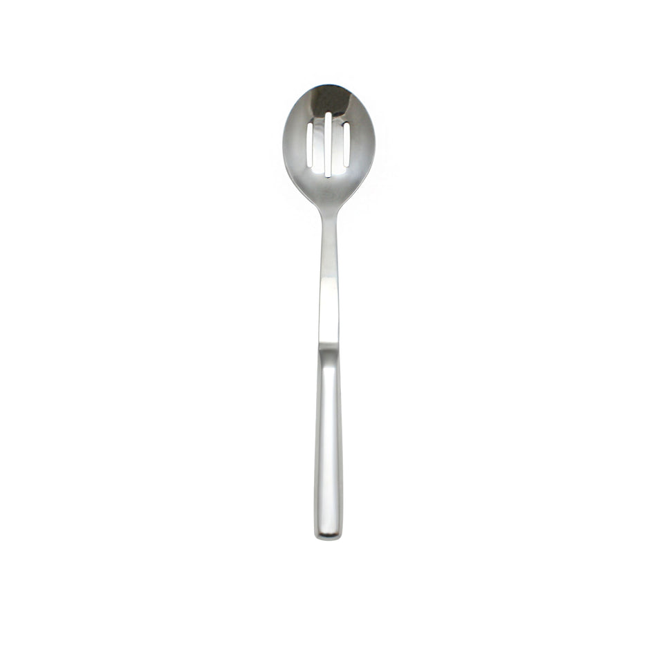 11-7/8" x 2-1/2" x 1-1/8", Slotted Serving Spoon, One-Piece Construction, Stainless Steel 18-0