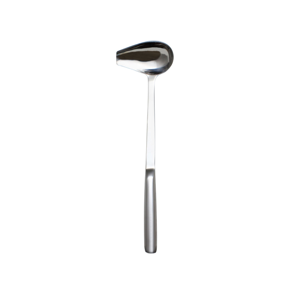 1 oz, 12" x 3-1/4" x 2", Spout Ladle, One-Piece Construction, Stainless Steel 18-0