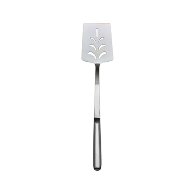 Thunder Group SLBF011 14-1/4 Inch Turner Perforated with Finger Grip Stainless Steel