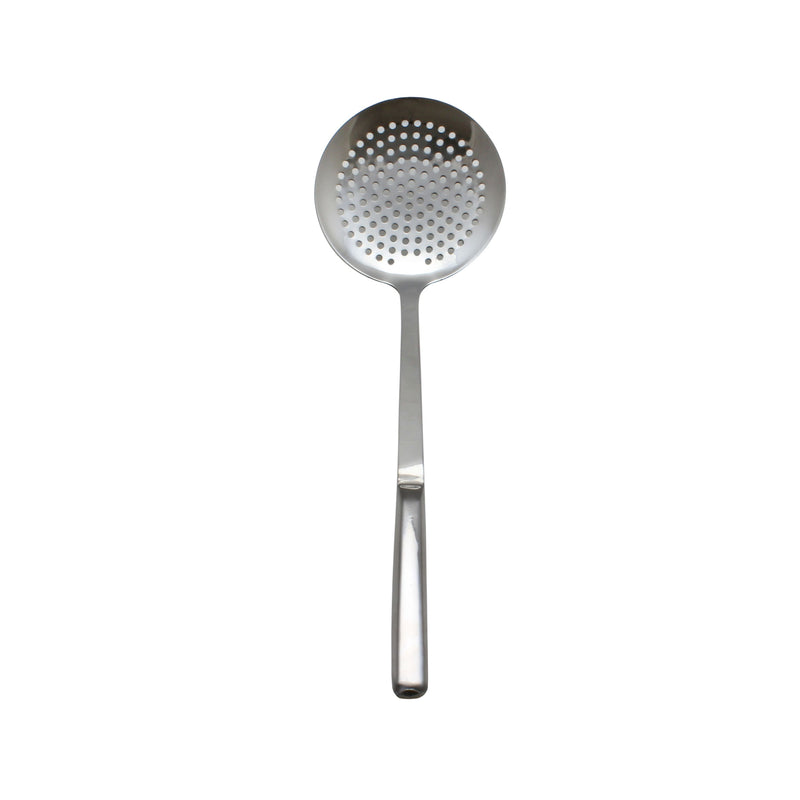 Thunder Group SLBF012 4-1/8 Inch Diameter Skimmer Round Heavy Gauge Stainless Steel with Finger Grip