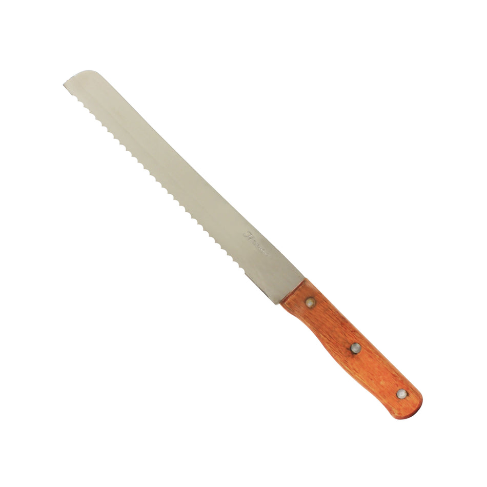 12 Pack 8-1/2" Blade, 13-1/8" Overall Length x 1-1/8" Overall Width, Bread Knife, Stainless Steel, 1.8mm Thickness, Wooden Handle