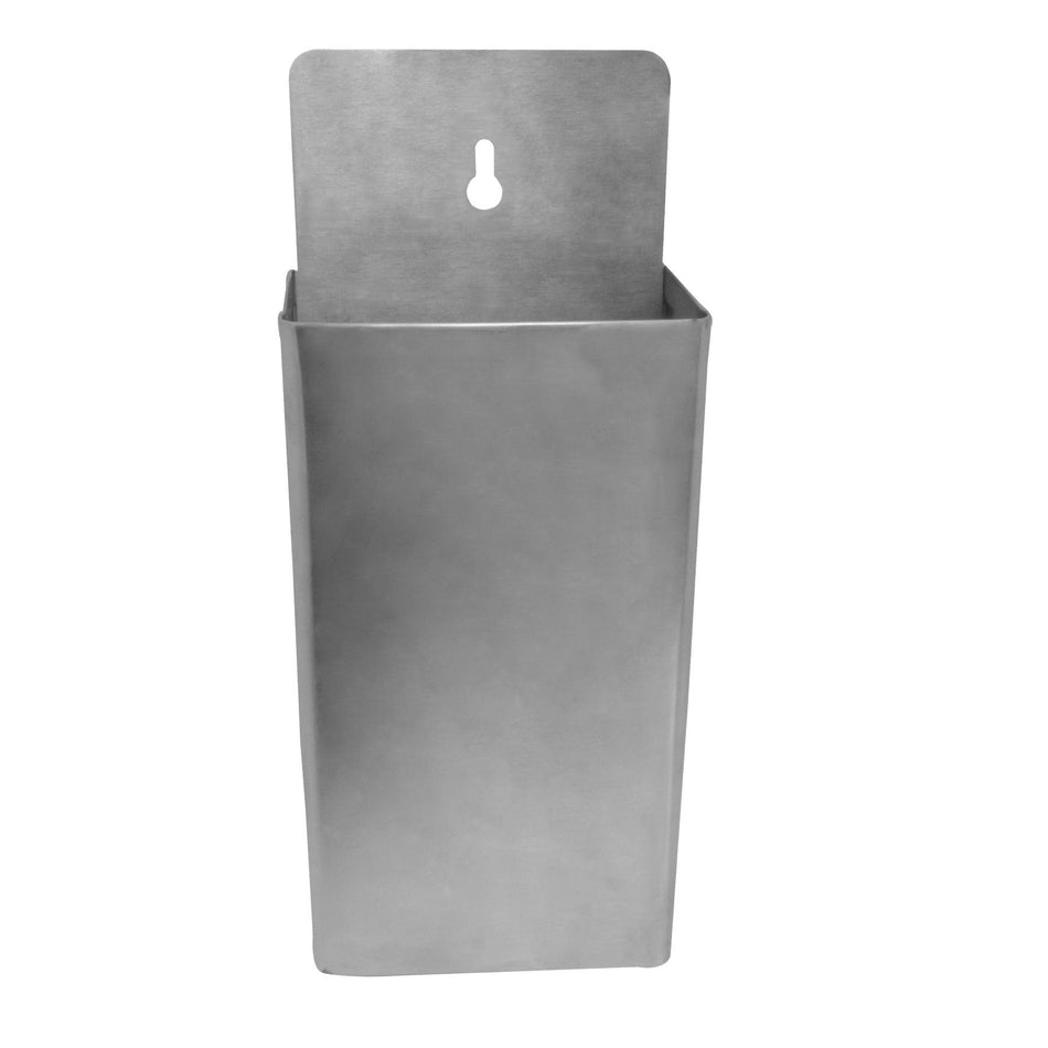 5-3/4" x 10", Cap Catcher with Smooth Back Notch for Flat Wall-Mounting, Stainless Steel