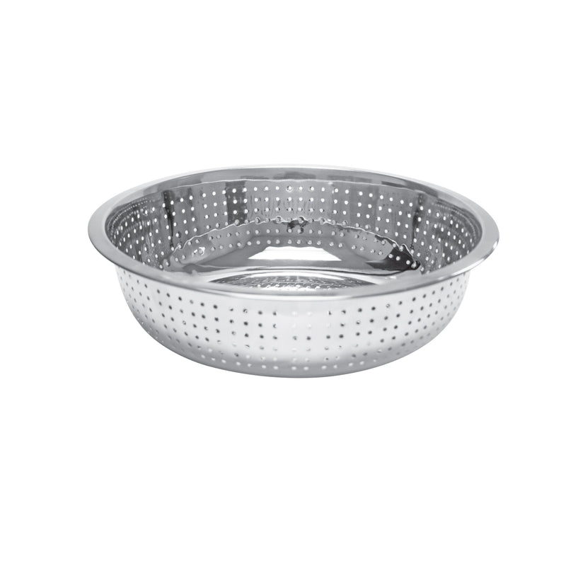 Thunder Group SLCIL13L 13 Inch Diameter Perforated Round Colander Stainless Steel Mirror Finish