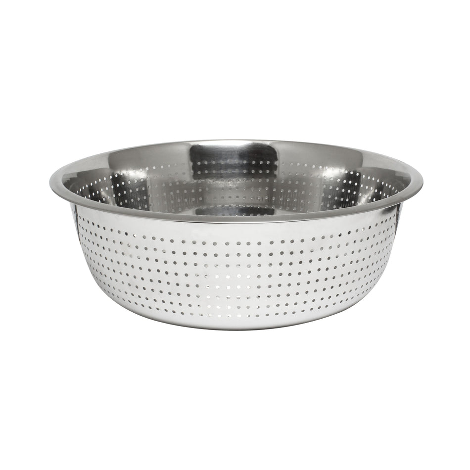 15" Diameter x 5-1/2" Height, Colander, Stainless Steel, Hole Size:  2.0mm