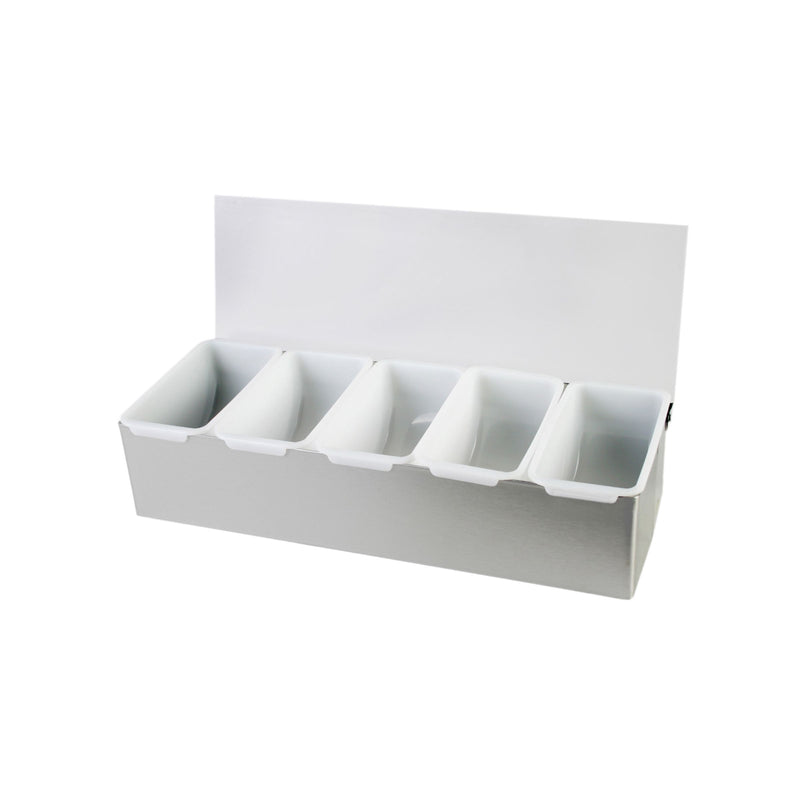 Thunder Group SLCN005 11 Inch Countertop Bar Condiment Dispenser Acrylic Lid Stainless Steel