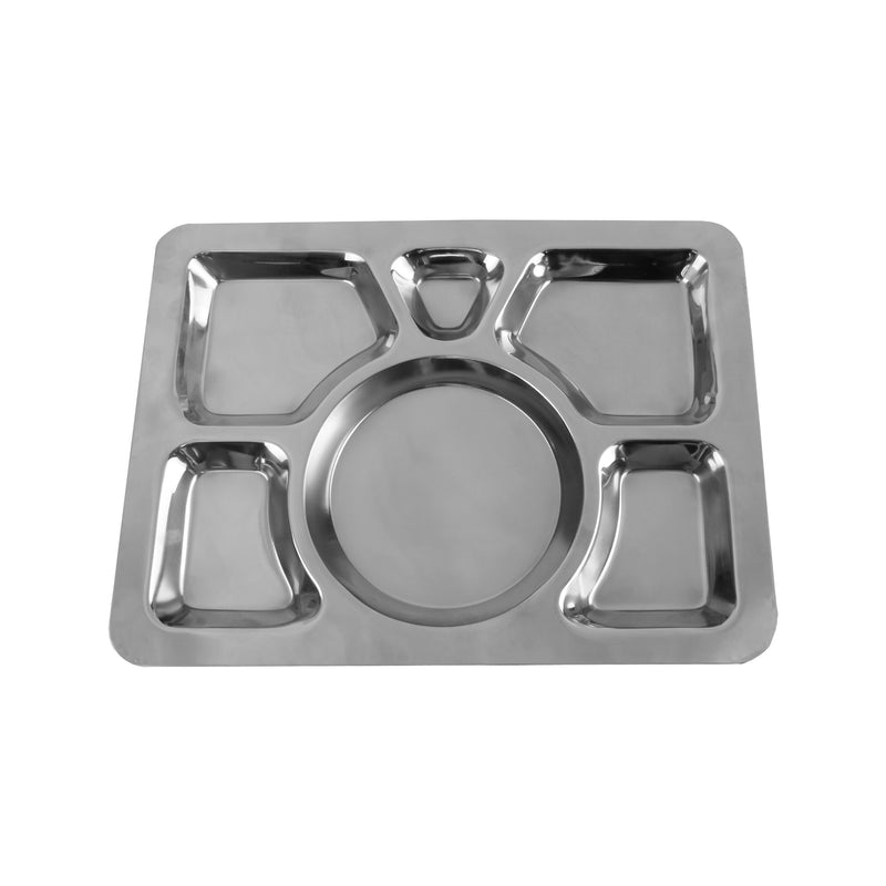 Thunder Group SLCST006 11-3/8 Inch Stainless Steel Tray with 6 Wells