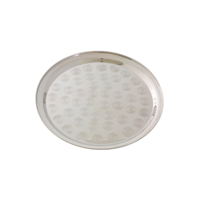 Thunder Group SLCT310 10 Inch Round Serving Tray to Stainless Steel
