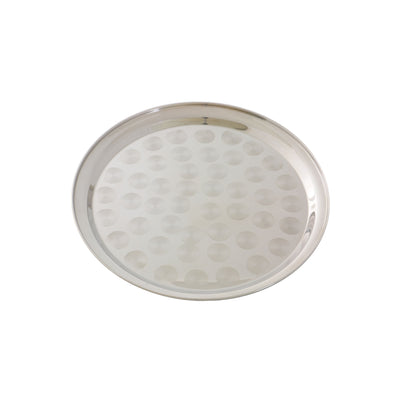 Thunder Group SLCT312 12 Inch Round Serving and Display Tray Stainless Steel