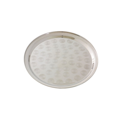 Thunder Group SLCT318 18 Inch Round Serving Tray Stainless Steel with Corrosion Resistance