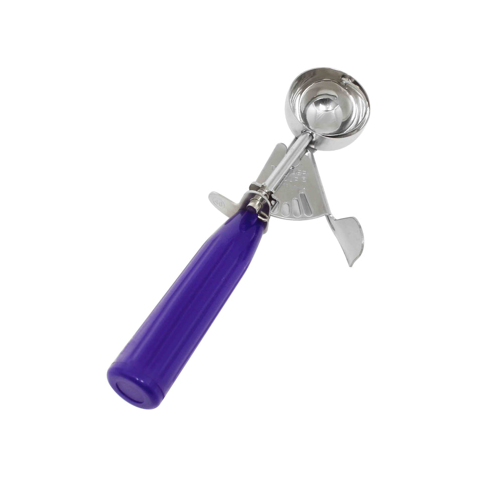 3/4 oz, No. 40, 7-7/8" x 2-5/8" x 1-1/8", Ice Cream Disher, Orchid Color, Stainless Steel 18/8, 304 Material, Polypropylene Handle, Color Coded, Dishwasher Safe, Accurate Portion, Easy to Clean, NSF