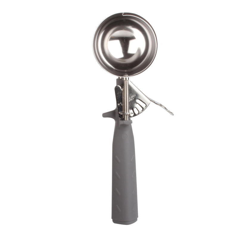 Thunder Group SLDS208P 8.4 Oz Round Bowl Disher with Gray Handle Stainless Steel