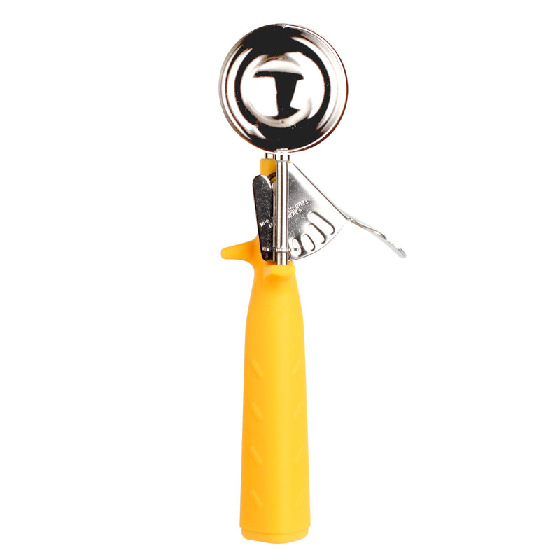 Thunder Group SLDS220P 1-5/8 Oz Disher Thumb Style with Color-Coded Handle Stainless Steel Yellow