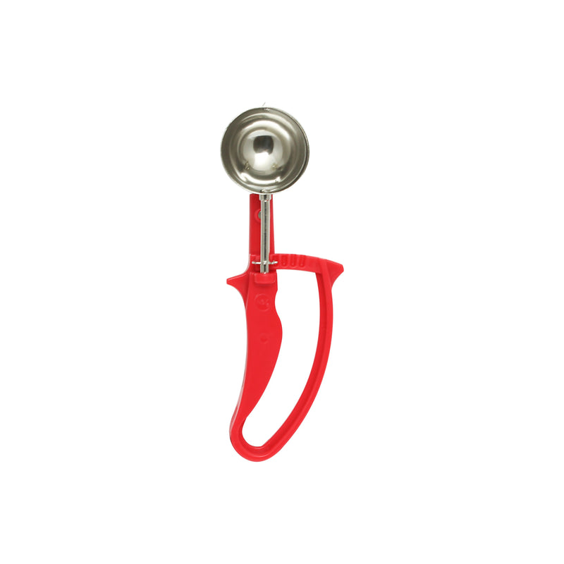 Thunder Group SLDS224G 1-1/3 Oz Disher Round Bowl with EZ Grip Handle Red Stainless Steel