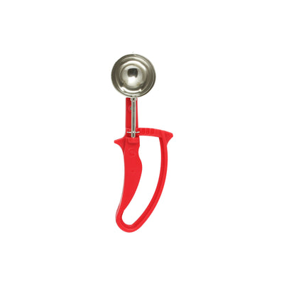 Thunder Group SLDS224G 1-1/3 Oz Disher Round Bowl with EZ Grip Handle Red Stainless Steel