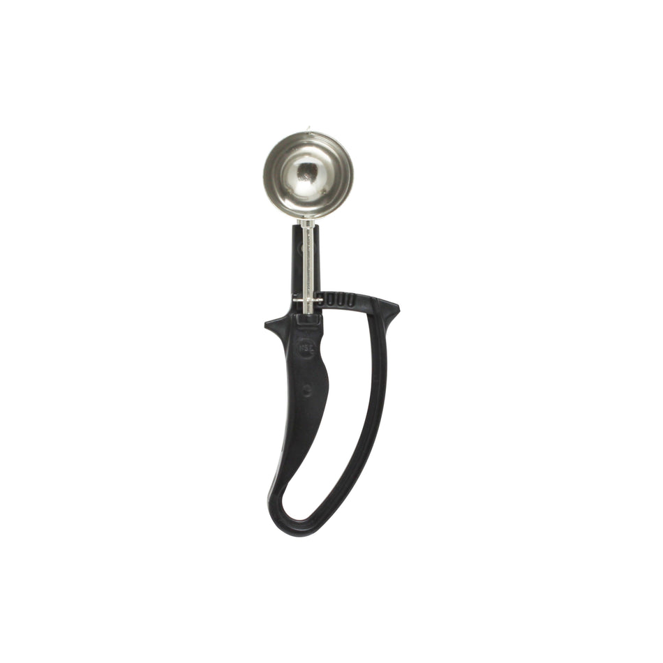 1 oz, No. 30, 8-1/4" x 2-3/4" x 1-3/8", Disher, Black Color, Stainless Steel 18/8, 304 Material with Acetal Copolymer Easy Grip Handle, Color Coded, Dishwasher Safe, One-Piece Construction, Accurate Portion, Easy to Clean, NSF