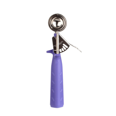 Thunder Group SLDS240P 3/4 Oz Round Bowl Disher Thumb Style Stainless Steel Purple