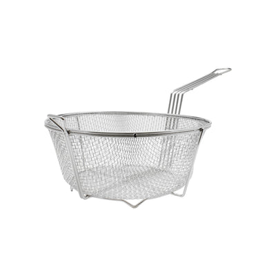 Thunder Group SLFB006 13-1/4 Inch Diameter Fry Basket with Front Hook Nickel Plated