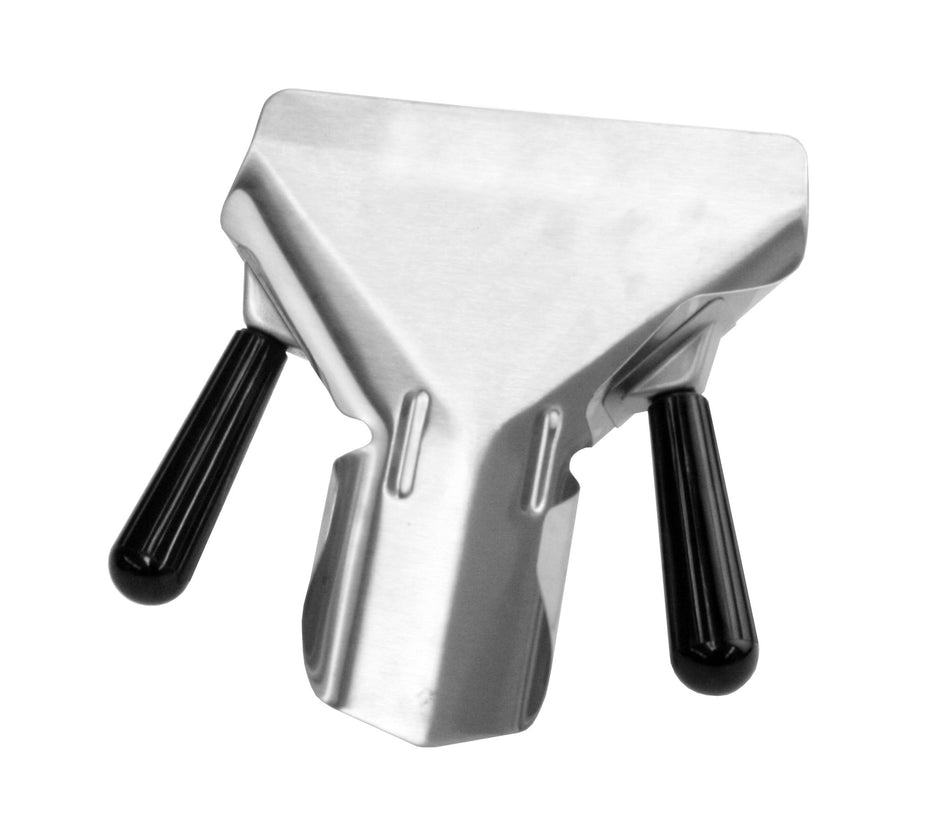 9" x 9" x 2-3/8", French Fry Bagger, Stainless Steel 18/8, 304 Material with Removable Bakelite Dural Handles