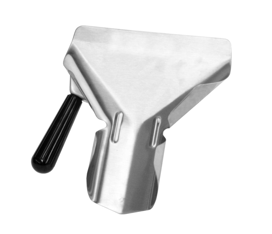 9" x 9" x 2-3/8", French Fry Bagger, Stainless Steel 18/8, 304 Material with Bakelite Left Handle