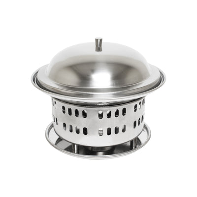 Thunder Group SLFM001 7 Inch Chafer Stainless Steel Includes Wok and Stand