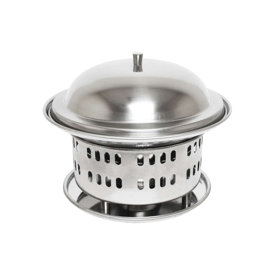 7" x 7-1/4" Chafing Wok Set (Lid, Body & Base), Steel