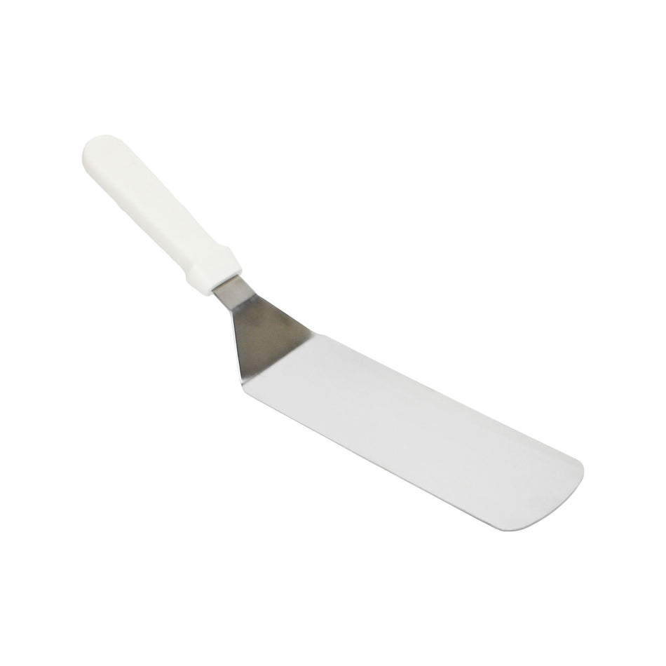 8-1/2" x 3" x 15", Flexible Solid Turner, Stainless Steel with Plastic Handle