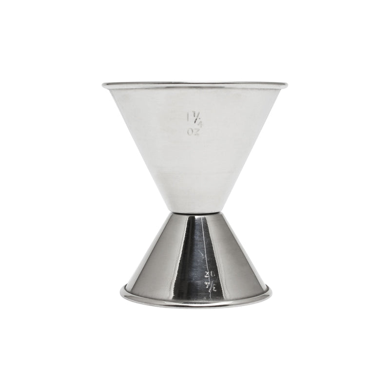Thunder Group SLJG002 3/4 oz. and 1-1/2 oz. Jigger Rolled Edge Stainless Steel