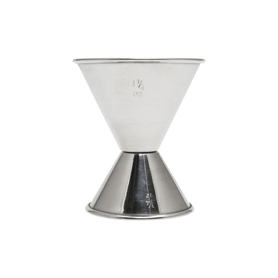 Thunder Group SLJG002 3/4 oz. and 1-1/2 oz. Jigger Rolled Edge Stainless Steel