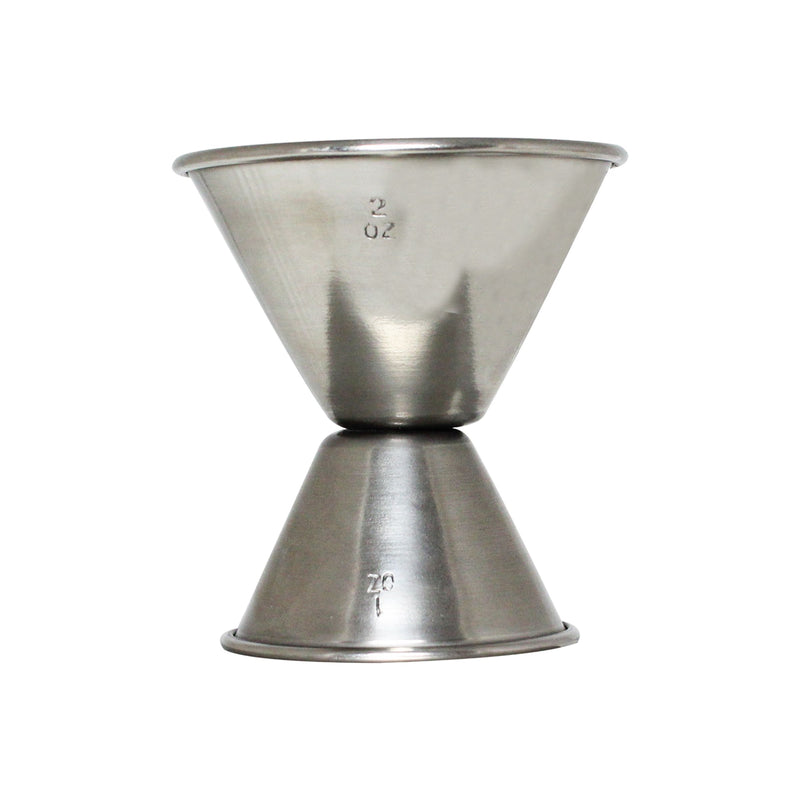 Thunder Group SLJG003 1 Oz and 2 Oz Jigger Rolled Edge Stainless Steel
