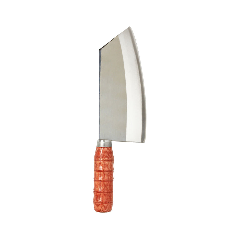 7-1/5" x 2-9/10" Blade Size Sharp angled tip Kimli Knife, Stainless Steel Blade, Wooden Handle, Made in Taiwan