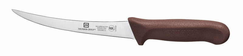 Thunder Group SLKF403BR 6 Inch Blade Boning Knife Polypropylene Brown Handle