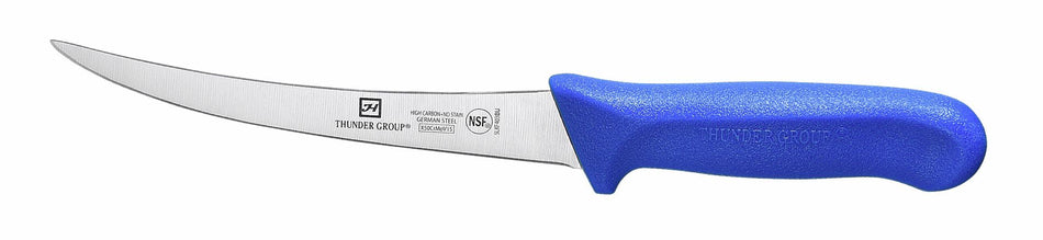 Boning Knife, 6" Blade, Blue Polypropylene Handles, German Steel, NSF
