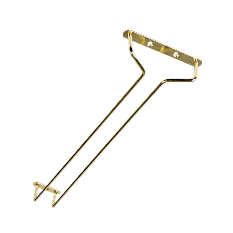 16" x 4-5/8" x 1-5/8" Wire Glass Hanger, Brass Plated