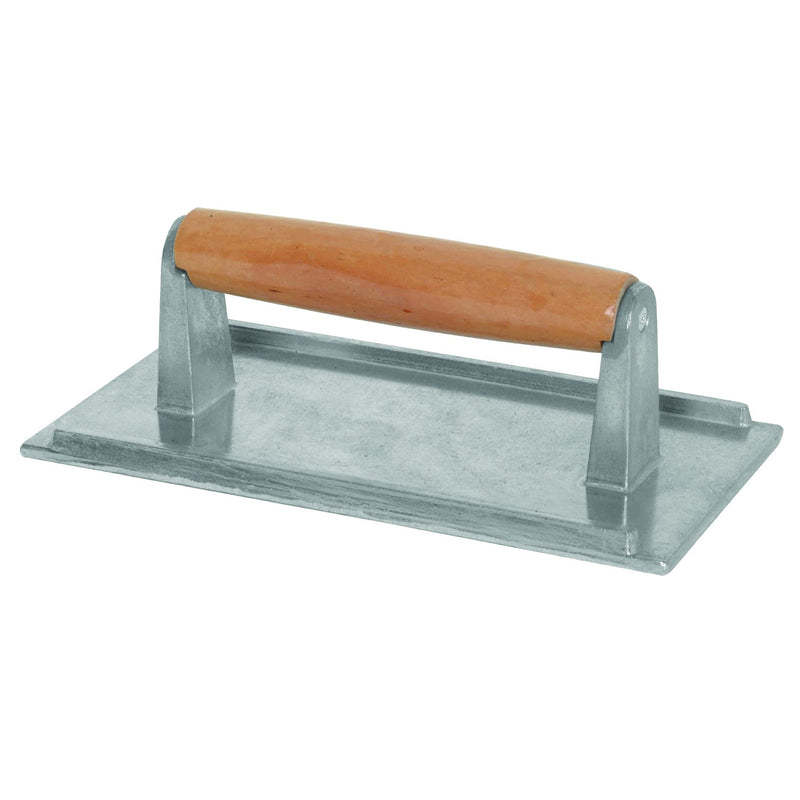 Thunder Group SLKSW008 4-1/4 Inch x 8-1/4 Inch Steak Weight Wood Handle Aluminum with Ribbed Bottom