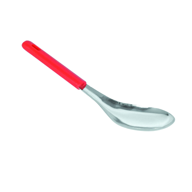 Thunder Group SLLA001 10.7 Inch Vegetable Spoon Angled Concaved Stainless Steel Plastic Handle
